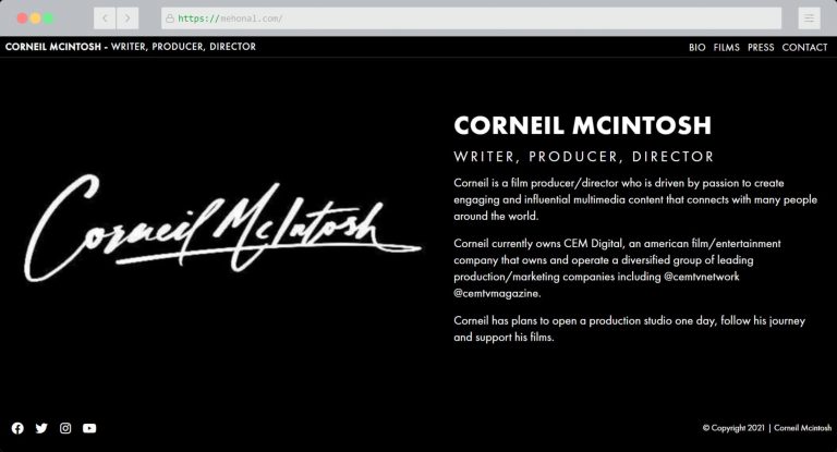 Website Portfolio Corneil Mcintosh