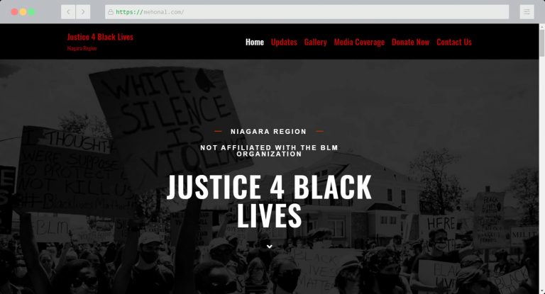 Website Portfolio Justice 4 Black Lives
