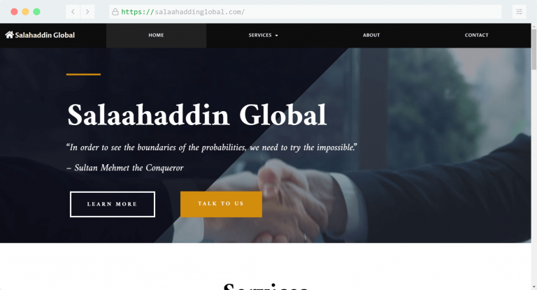 Website Portfolio SalaahaddinGlobal 1